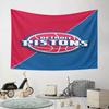 Detroit Pistons Basketball Logo Design Pattern Wall Hanging Tapestry Decorative Tapestry Home Decor for Bedroom and Living Room