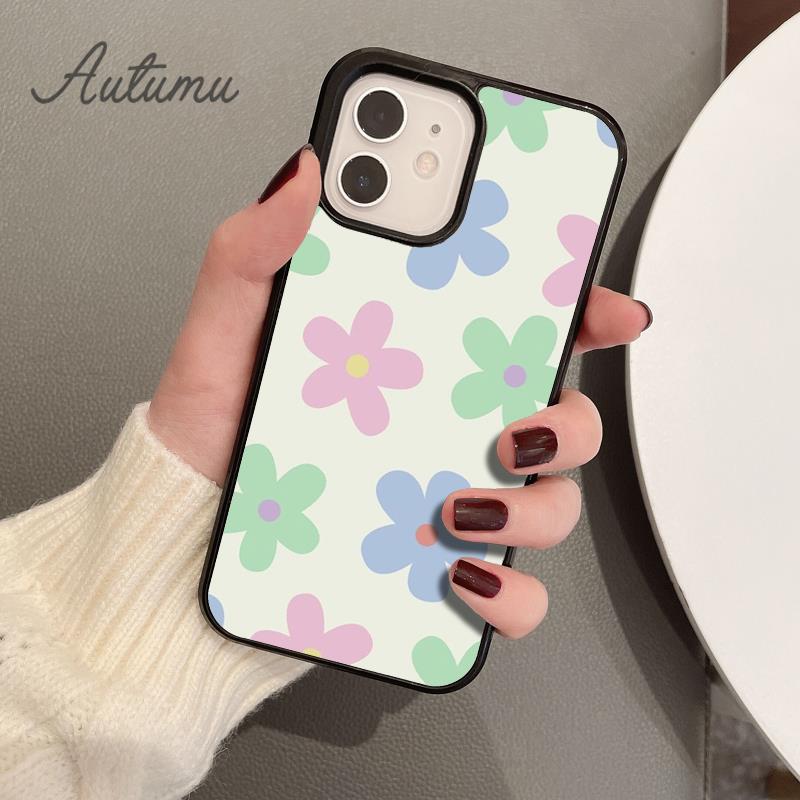 Flowery Phone Case for iPhone 11 12 13 14 Pro Max Mini X XR XS SE 2020 5 6S 7 8 Plus Samsung Galaxy S21 S22 Cover Shell