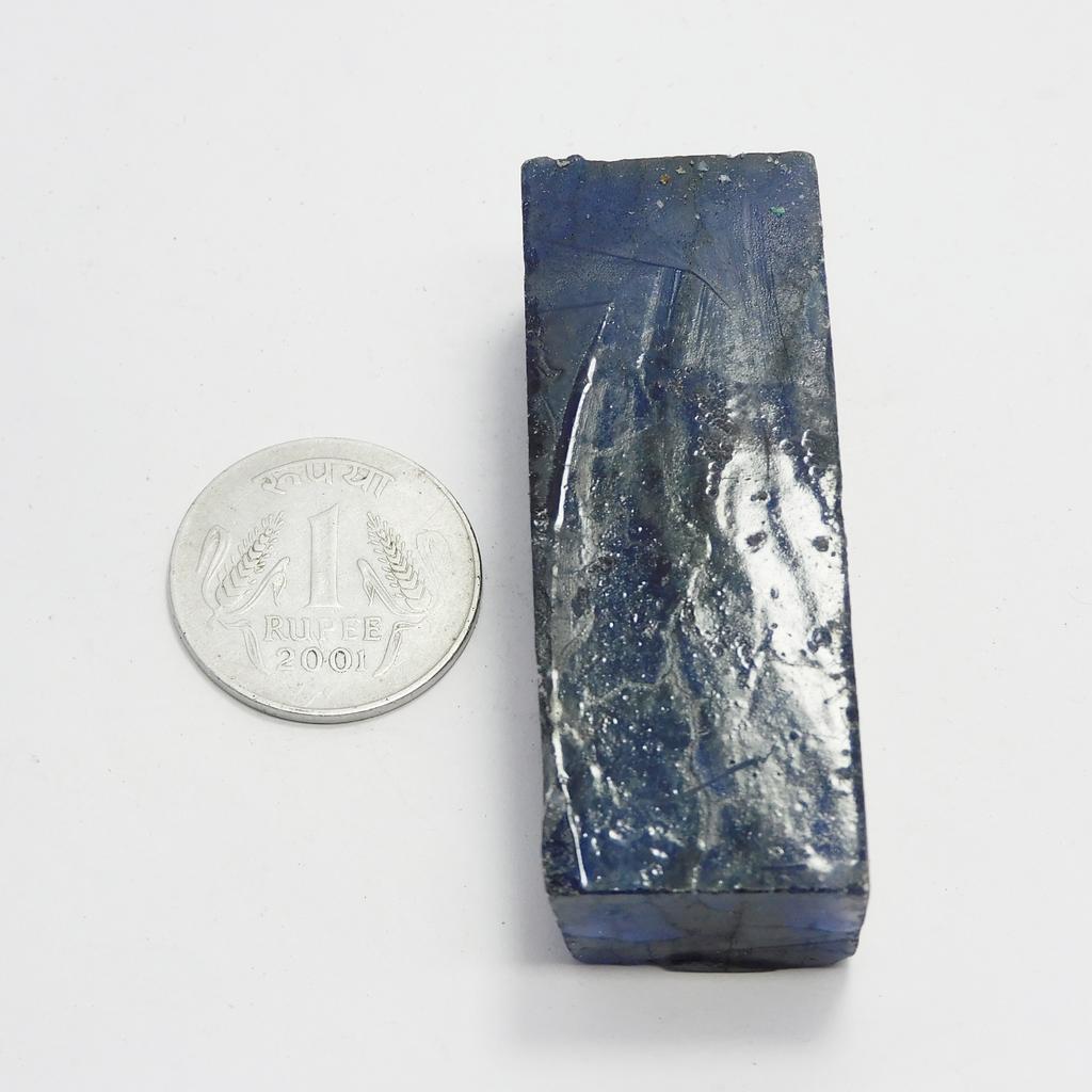 Natural Blue Sapphire Loose Gemstone Dyed Uncut Rough 357.70 ct September Birthday Birthstone