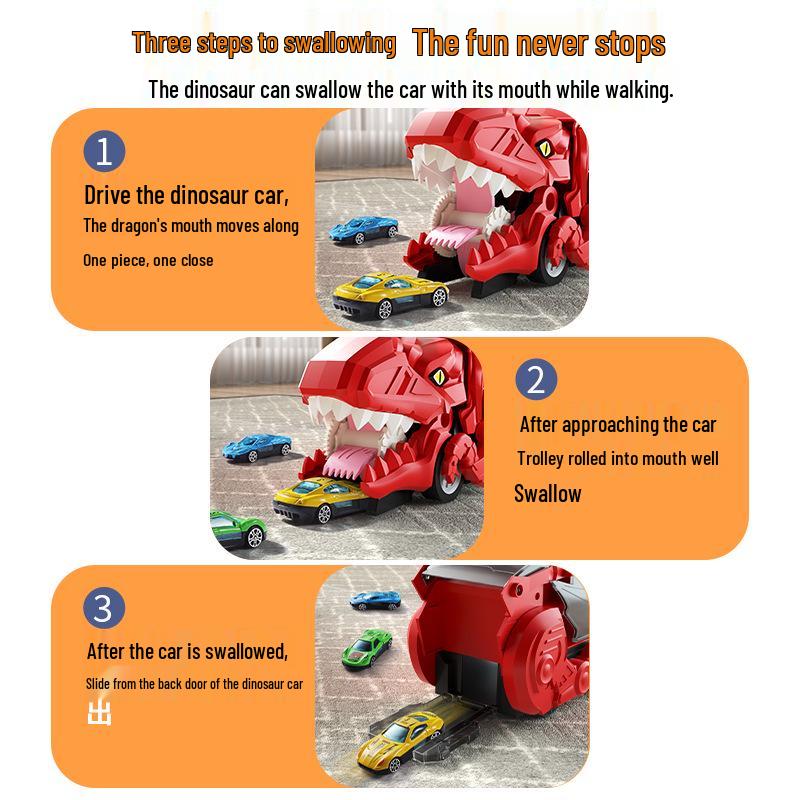 Cross-Border Child's Ultimate Transformed Tyrannosaurus Rex Track and Car Storage Toy