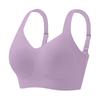 Seamless Wireless Bra for Women Comfortable Stretchy V Neck Soft Full Coverage Pullover Bralette with Wide Straps