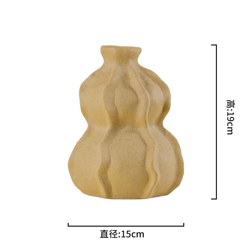 

Northern Europe Highend Ceramic Flower Arrangement Creative irregular shape Vase Living Room Bedroom Dining Table Decoration 1Pc