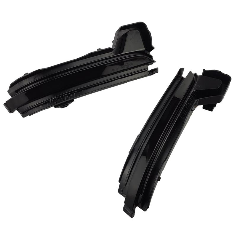 2X Car Yellow Flowing Water Side Lights For Skoda KODIAQ 2016-2020 Dynamic LED Rearview Mirror Streamer Turn Signal Lights