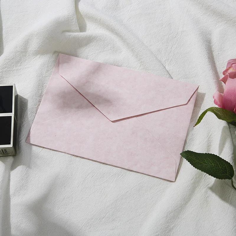 5pcs Macaron Envelopes High Grade Thick Paper Cash Envelopes Kawaii Wedding Party Invitations Cards Postcards Cover for Letters