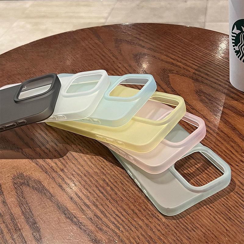 Soft Matte Candy Transparent Phone Case For iPhone 11 12 13 14 15 16 Pro Max Plus X Xs Max XR Shockproof Silicone Bumper Cover