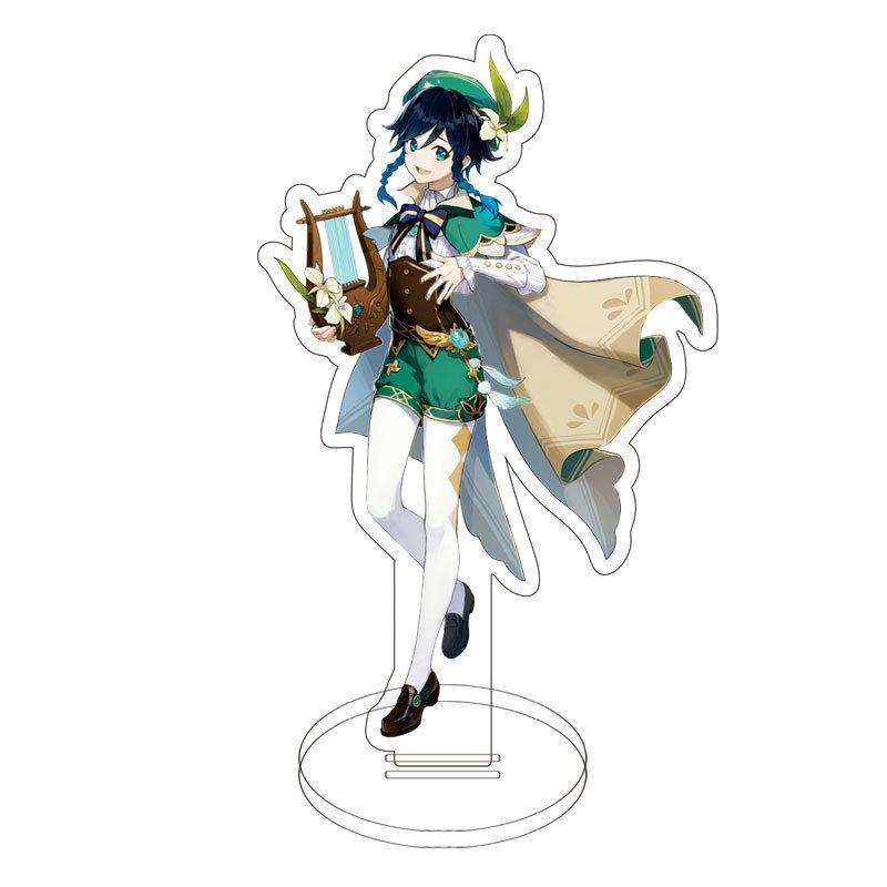 Game Genshin Impact Acrylic Figure Stand Klee Keqing Ganyu Display Desktop