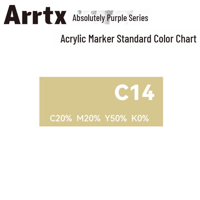 Arrtx Artesian Acrylmarker - Weiche Spitze, Wasserfest, 30 Lilatöne für DIY & Graffiti.