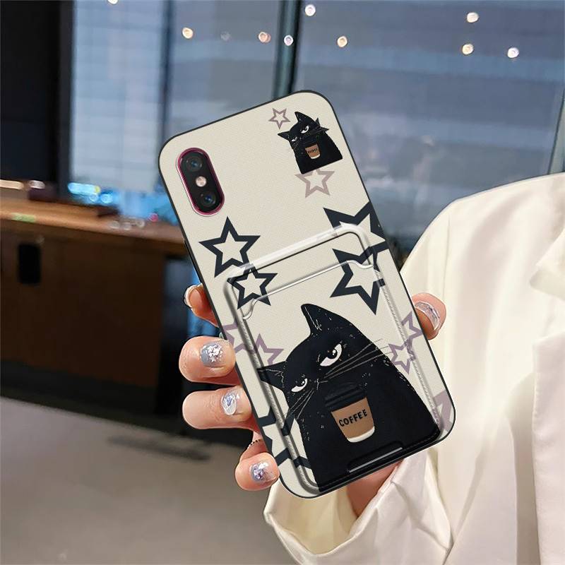 Waterproof Anti-dust Phone Case For Xiaomi Mi 8 Pro TPU Card Sleeve Durable Cute Dirt-resistant Shockproof Graffiti