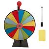 12-Inch Rainbow Prize Wheel with Eraser Pen 15 Slots Dry Erase Spinning Wheel with Stand DIY Fortune Spinner Tabletop Roulette Party Board Game Props