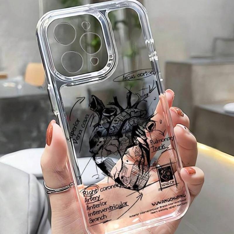 Black Heart Frosted Protective Case for iPhone 11/11 Pro Max