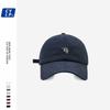 Hat men's and women's street tide brand letter embroidery baseball cap summer couple simple and versatile cap showing small face