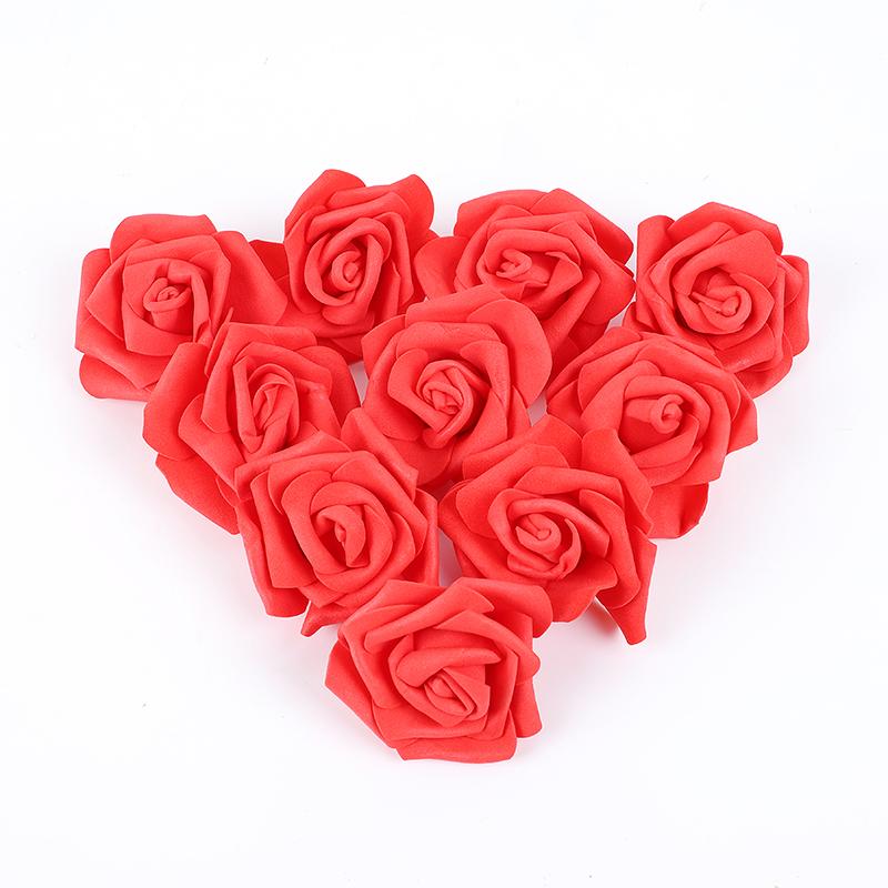 10-30pcs 6.5CM Rose Flower Head Artificial Foam Rose for Wedding Bride Bouquet Home Decoration Birthday Party DIY Gift Crafts