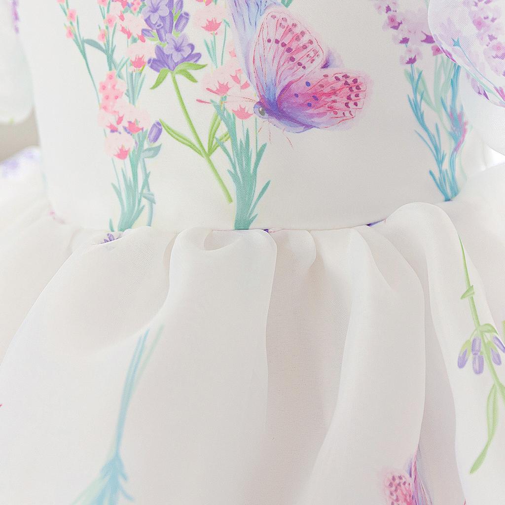 Wedding Flower Girls Dress Toddler Baptism 1st Birthday Dress Baby Girl Clothes Princess Wedding Lace Party Kids Costume T3069