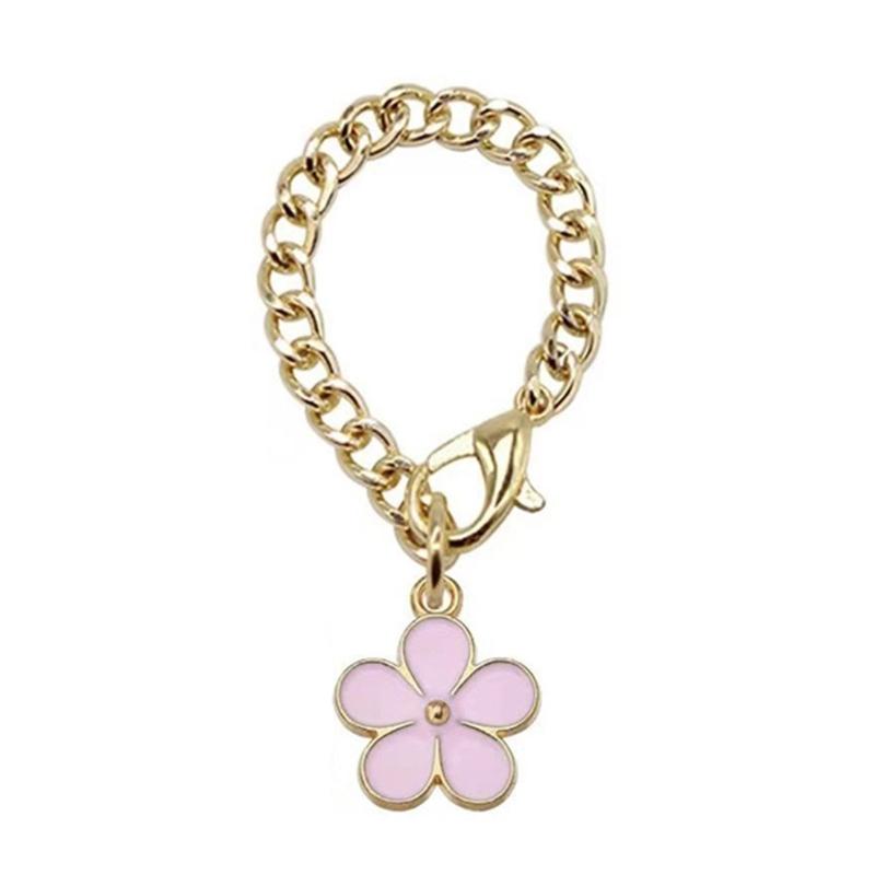 3Pcs Cup Flower Charm Chain Tumbler Water Cup Handle Decorative Charm Milk Teas Cup Pendants Gift for Girls Women