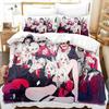Anime Game Helltaker Bedding Set Printed Bed Set With Pillowcase Bed Duvet Cover Soft Queen King Size Bedclothes Home Boys Adult