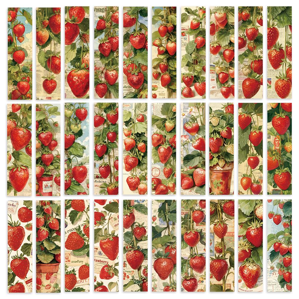 

32pcs, Illustrated Strawberry Bookmark, Suitable for Teachers, Readers, and Enthusiasts, Gifts, Bookmarks, Parties, Birthdays