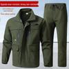 Men's and Women's Cotton Workwear Set, Anti-scalding and Wear-resistant for Welders and Auto Repair, Suitable for Spring and Autumn.