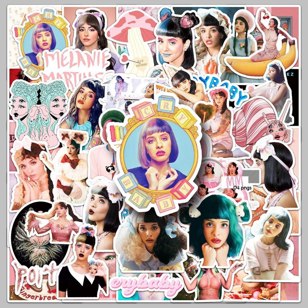 50 wodoodpornych naklejek dekoracyjnych Melanie Martinez - Gwiazda Europejska i Amerykańska