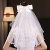 Accessories New Two Layer Short Simple Photo Veil Women's Tulle With Comb Bridal Veil Wedding Veil