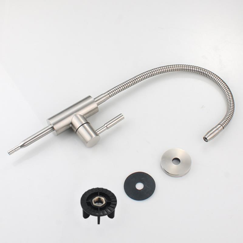 Universal Gooseneck Water Purifier Faucet Reverse Osmosis Drinking Water Filter Faucet Stainless Steel 1/4  PE Quick Connect