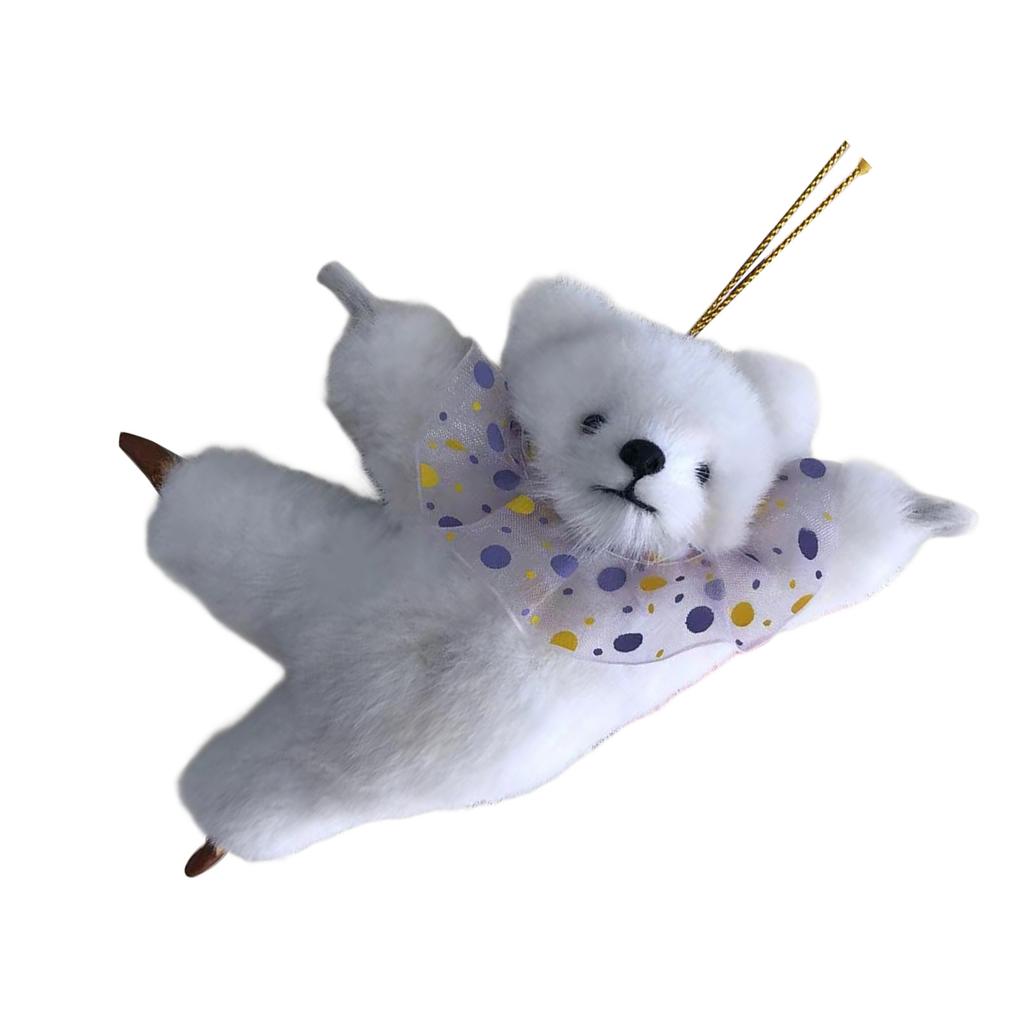 Soft Cartoon Bear Plush Pendant Bear Ornament Bear Key Pendant Bear Bag Pendant Suitable for Bedside or Rearview Lens