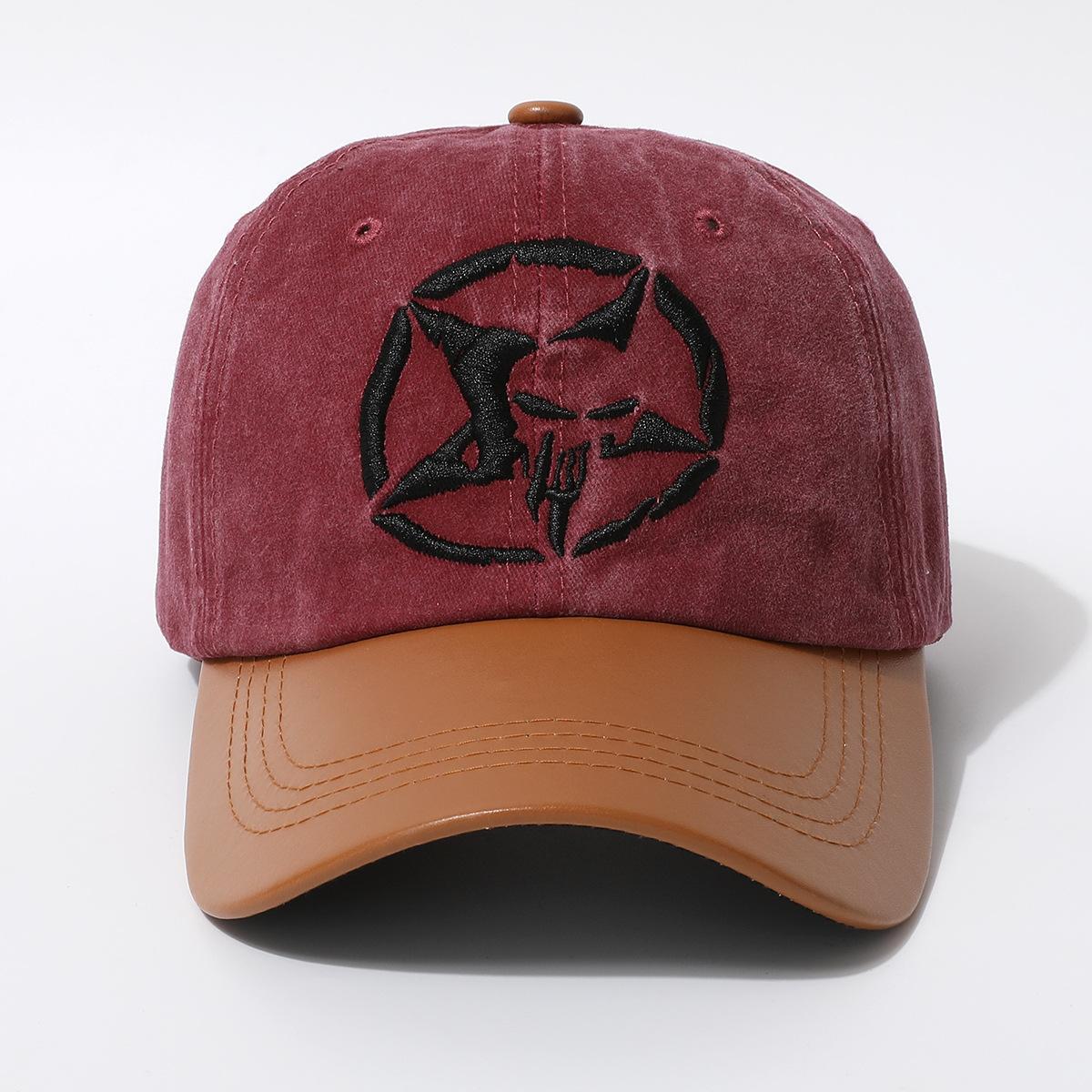 Pentagon Retro Punisher Skull Embroidered Baseball Cap Embroidered Baseball Cap Washed Truck Cap Adjustable
