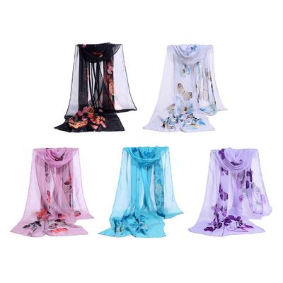 New Hot Fashion Party Scarves Shawl Butterfly Flower Cotton Soft Print Shawl Silk Ladies Shawl N4X1
