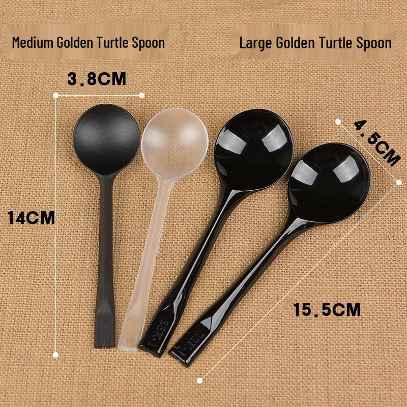 Shixun Disposable Individually Wrapped Golden Tortoise Spoons