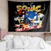 Sonic Print Tapestry, Backdrop, Easy Setup, Ideal for Bedroom, Office & Living Room, with Aesthetic Wall Hanging Decor.