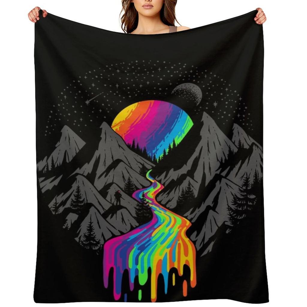 Cosmic River Throw Blanket heavy to sleep Fashion Sofas Furry Nap Blankets