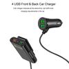 36W USB Car Charger Fast Charging One To Four Rear Seat Car Charge QC3.0 for IPhone Xiaomi 13 Samsung Huawei Car Phone Adapter
