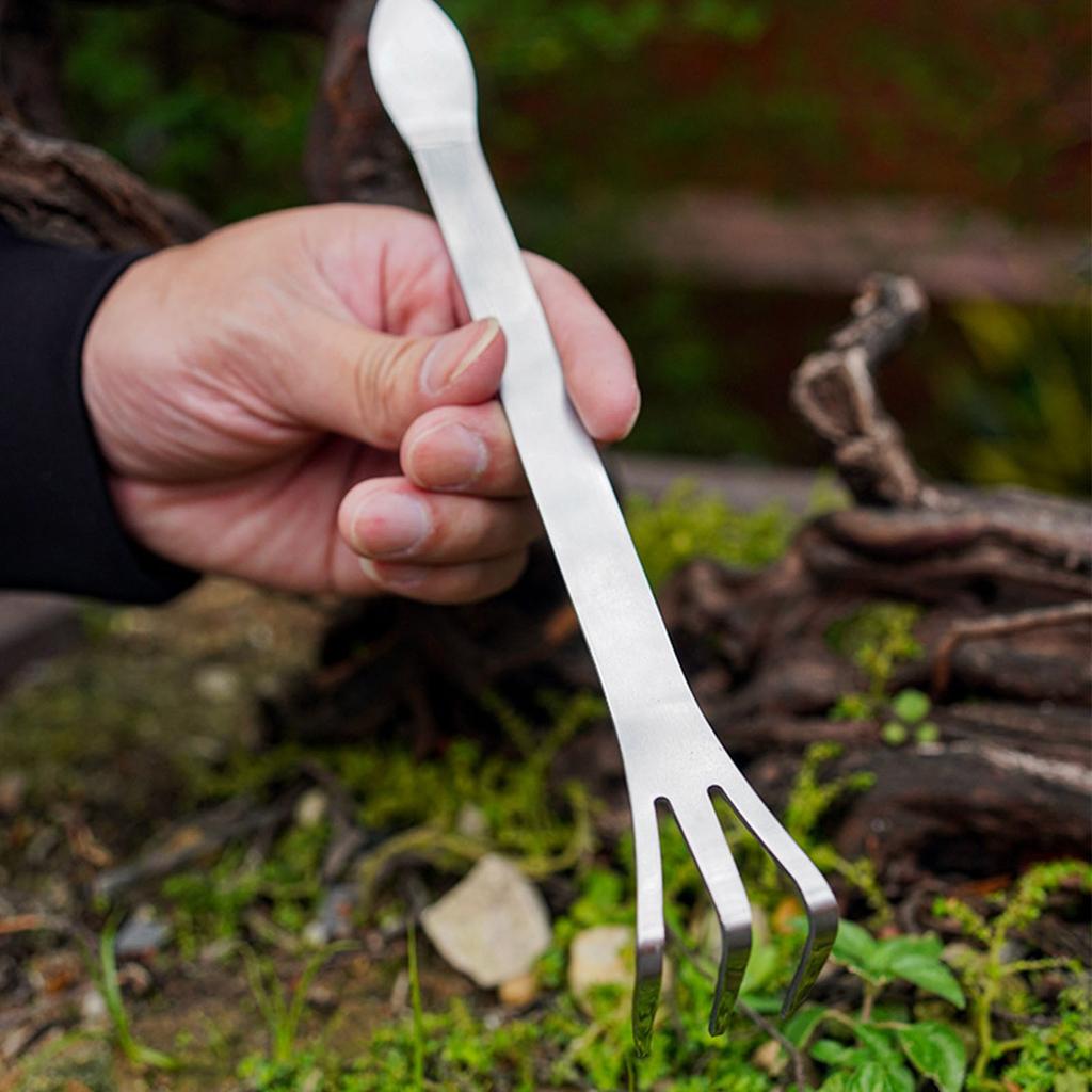 1/2Pcs Multifunctional Stainless Steel Bonsai Rakes 3 Prong Root Rakes for Soil Loosening and Transplanting Garden Tool