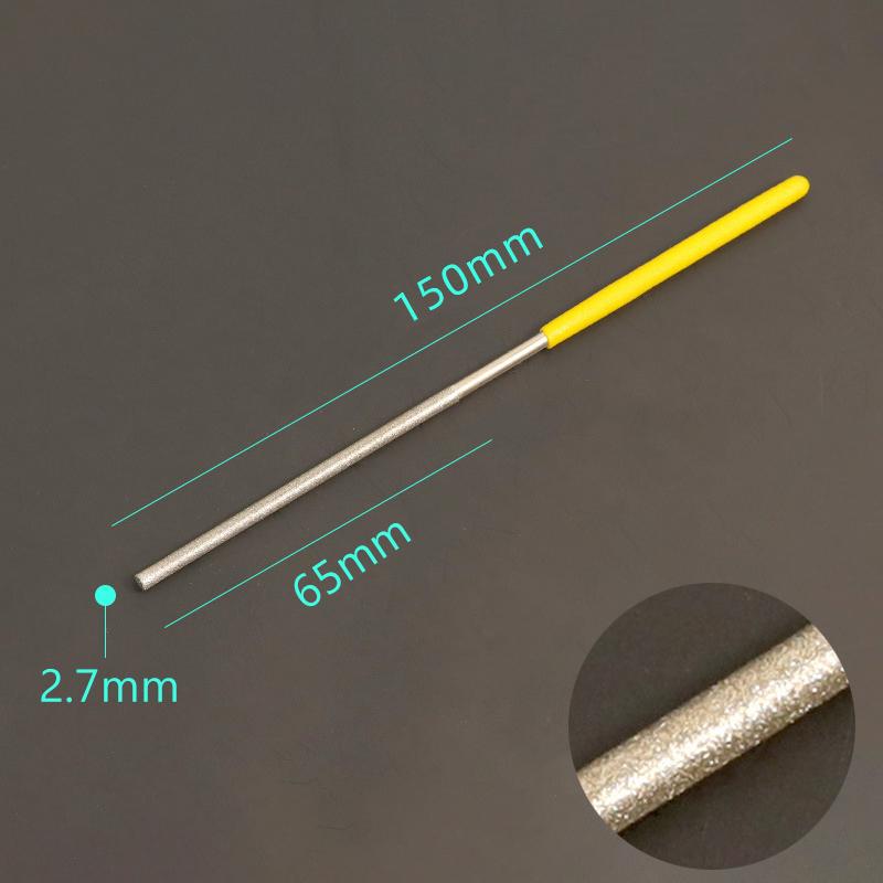 Diamond Cylindrical File 1/1.2/1.5/1.7/2.2/2.7/3.3/3.8/4.8/5.8Mm Diameter Reaming File Grinding Tool Jade Alloy Assorted File