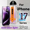 2Pcs Tempered Glass Screen Protector for iPhone17 17Air 17Pro 17promax Series Anti-blue Light
