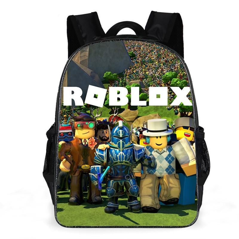 Roblox Kinderschoolrugzak Jongens Meisjes Lichtgewicht Oxford Stof Dubbele Riem Tas Met Luchtgevulde Riemen