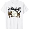 Volleyball Mom Leopard Funny Ball Mom Mother's Day T-Shirt(1)