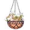 Coconut Brown Round Iron Chain Hanging Basket Flower Pot European Creative Fleshy Green Plant Chlorophytum Comosum Flower Pots