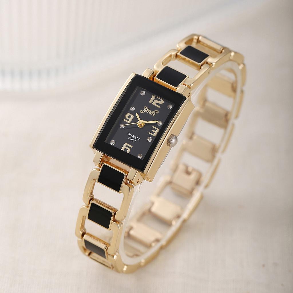 Korean Style Womens Decorative Square Quartz Watch With Logo Display For Fashion Accessories