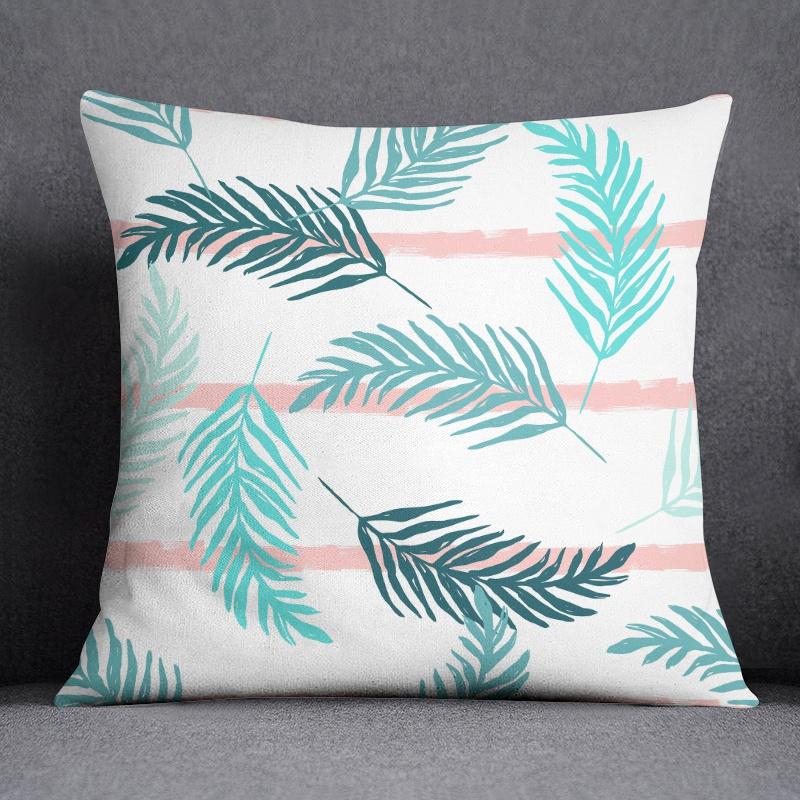 Abstract Summer Fresh Mint Blue Green Pattern Series Pillow  Bedroom Sofa Car Cushion Cover Case (45cm*45cm)