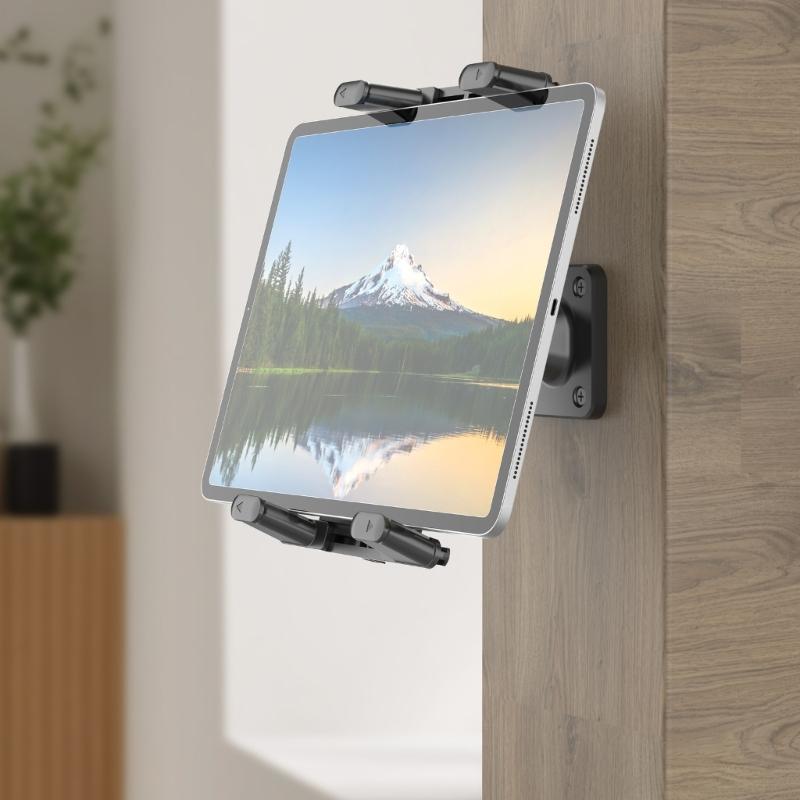 Adjustable Heavy Duty  Phone Tablet Bracket Rack Support For Wall 4.7-15 Inch Devices Secure Mounting Hardware Included