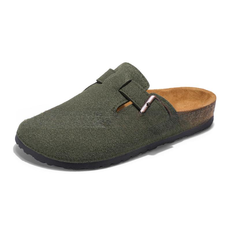 Fashion Summer Fashion Men's Women Suede Slippers Sandals With Arch Support Home Mules Cork Insole Sandals Casual Shoes Chaussures Femme