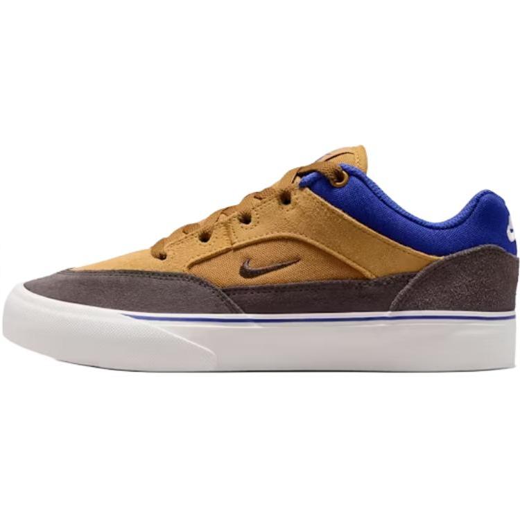 

New Nike SB MALOR Low top Kids Skateboarding Shoes Brown Blue Unisex HF1205-700 36