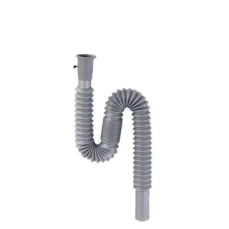 Stainless Steel Wall-Mounted Kitchen Faucet with Double Sink Drain Assembly