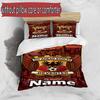 3pcs Duvet Cover Set (1*Duvet Cover + 2*Pillowcase, Without Core), Custom Name Go Ahead Eagles Pattern Bedding Set, Home Bedroom Decor Gift