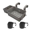 Poolside Storage Basket with Pool Cup Holders Plastic Pool Side Basket Above Ground Swimming Pool Accessories for Drinks Soap