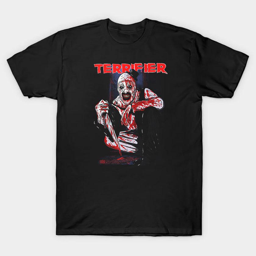 More Then Awesome Terrifier Movie Horror Art The Clown scary film For Halloween gift printed TShirt for Unisex plus size clothing S