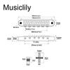 Wilkinson WOGB1 10.4mm Mostek Nashville Tune-O-Matic, USA, do gitar elektrycznych Les Paul, Epiphone i SG, chrom