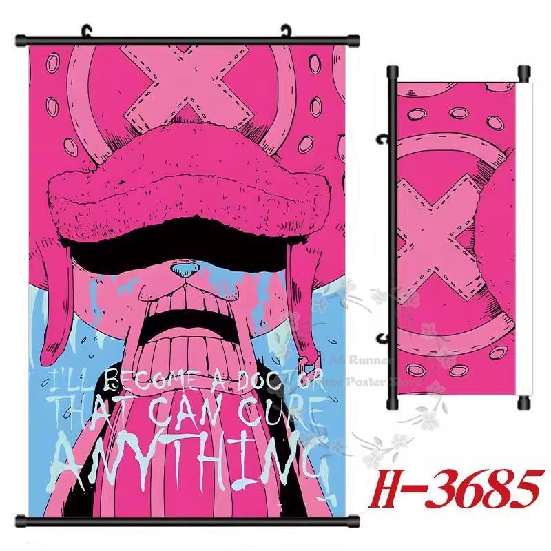 P-One P-Piece Hd Poster Scroll Painting Peripheral Hanging Painting Bedside Living Room Background Wall Cloth Painting