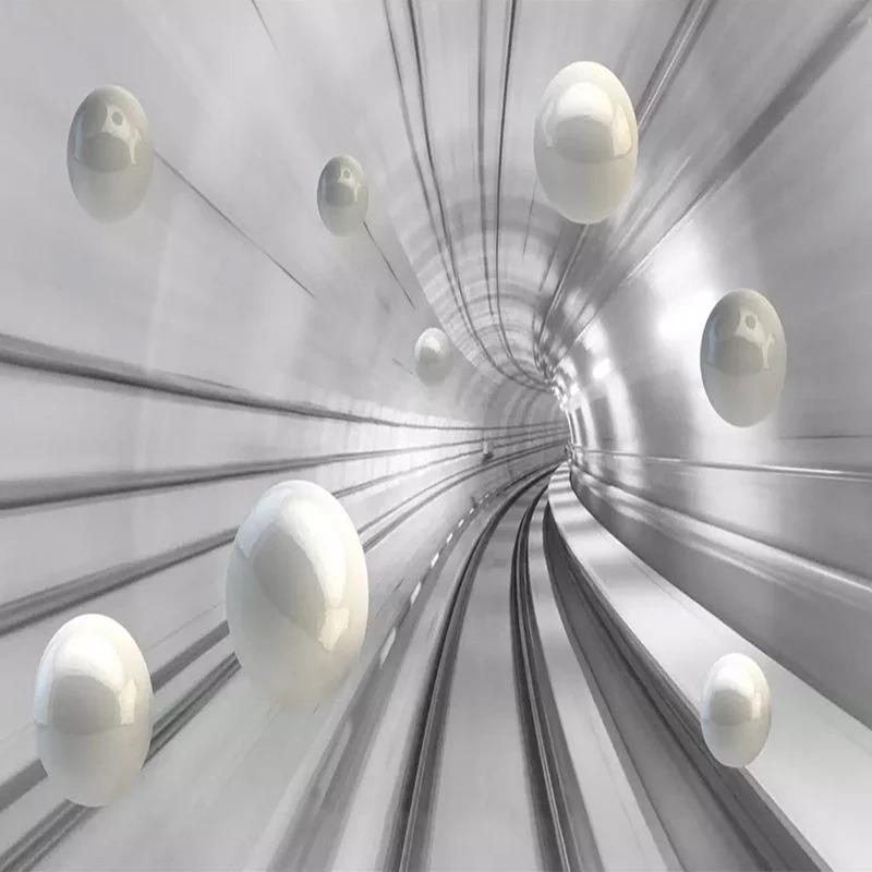 Modern Abstract Photo Wallpaper Tunnel Space Sphere 3d Background Wall Mural Living Room Bedroom Home Decor