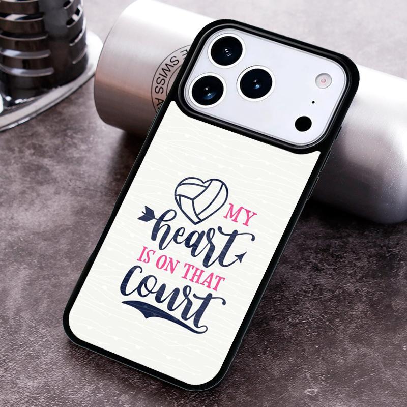 I love Volleyball Phone Case for iPhone 17 16 15 Pro Max Air 14 13 12 11 Plus Shockproof Cover